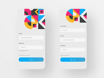 Log in / Sign up forms concept design forms log in mobile app mobile design networking sign up ui ux