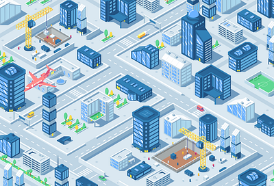 Isometric city building buildings city construction design graphic design illustration infographics isometric isometric city isometry traffic