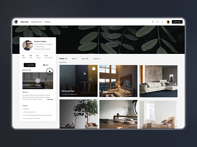 Dashboard of Designer | Inspirfy 3d adobe xd animation app art dark mode dashboard design figma resource furniture gallery profile sketchapp ui ui design userinterface ux ux design web web design