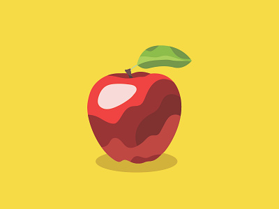 Apple adobe adobe illustrator apple art color colorful colors digital digital art drawing fruit fruits illustration illustrator red yellow