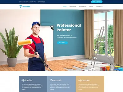 Painter WordPress Theme business html templates paint painter painter wordpress theme painting painting company themes wordpress theme