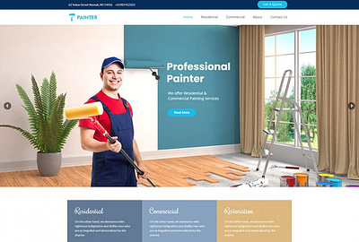 Painter WordPress Theme business html templates paint painter painter wordpress theme painting painting company themes wordpress theme