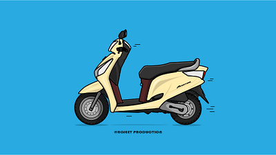 Honda Aviator Scooter Vector Illustration adobeillustrator graphic design illustration scooter vector vectorillustration