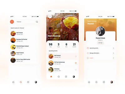 Event Reminder and Countdown App app clean event mobile modern reminder ui