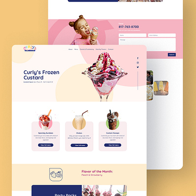 Curly's Frozen - Website design uidesign uxdesign website website design