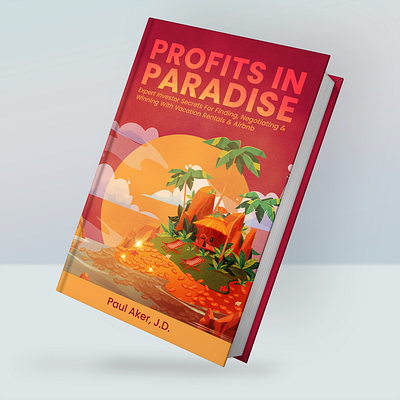 PROFITS IN PARADISE BOOK COVER book cover design graphic design illustration