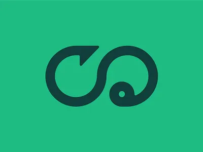 Fish Hook Logo badge brand branding digital fish fishing hook hunting icon identity illustration industrial infinity logo mark media minimal outdoors simple symbol