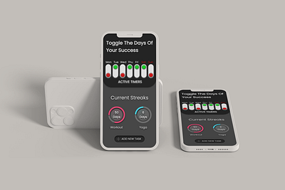 BeBetter- Essentials Alarm + Streak counter and Statistics app design fitness graphic design illustration logo mobile application mockup ui vector workout