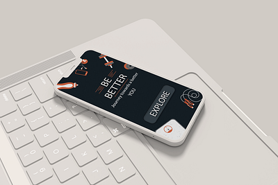 BeBetter- Essentials Alarm + Streak counter and Statistics app design fitness graphic design illustration logo mobile application mockup ui vector workout