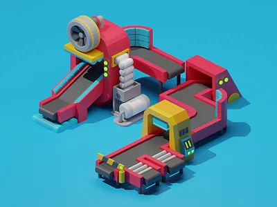 Bubble Machine 3d 3d art 3d modeling blender isometric isometric art isometric design lowpoly lowpoly art lowpoly design