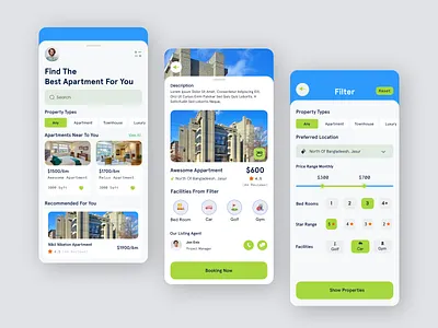 Real Estate 360 degree apartment rent clean real estate clean ui color design filter home home rent house app house rent app houseing minimal design popular design real estate real estate app real estate mobile real estate ui realestate rent app trend design
