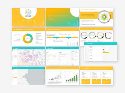 Real Estate Startup Pitch Deck branding colorful design google slides graphic design icon design illustration pitch pitch deck powepoint design powerpoint ppt presentation presentation design real estate slide deck slides startup ui