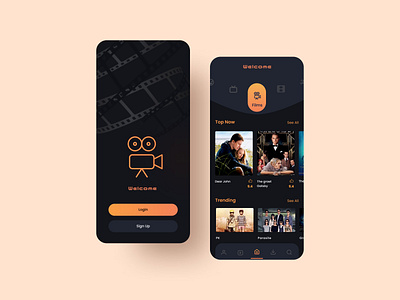 Movie Streaming App app design ui ux