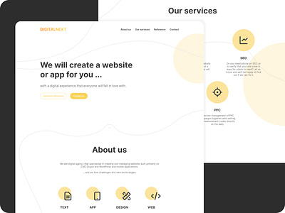 DigitalNext UI Concept advertising app branding business content design development digital digitalmarketing ecommerce graphicdesign marketing provide seo services socialmedia strategy ui web webdesign