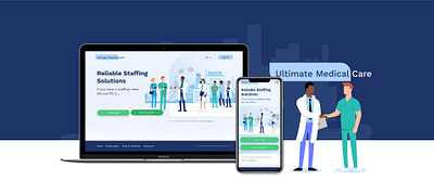 Website development for Ultimate medical care branding design illustration logo medical mobial ui ux vector website