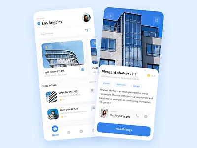 Real Estate App building flat house mobile real estate renting ui