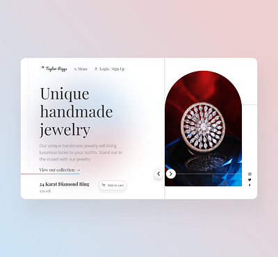 Jewelry Store Concept dailyui design graphic design illustration ui ui design uiux