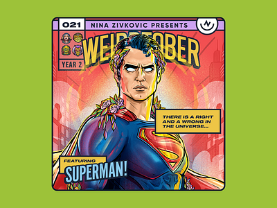 Weirdtober 021/031: Clark Kent, Kal-El aka Superman clark kent comic book comic book art comic book cover daily sketch dc comics dc universe dceu flowers graphic design henry cavill illustration justice league kal el leaves metropolis procreate sketch superman weirdtober