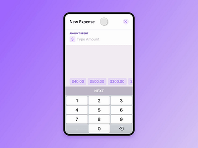 Expense Tracker - Log Expense - Type 2021 trend 2021 trends animation expense tracker ios motion log expenses minimal mobile mobile app design mobile graphics mobile ui motion ui ui animation ux