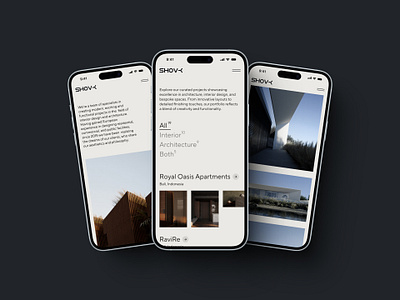 SHOVK Studio - Mobile View architecture mobile mobile view ui web web design