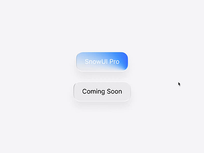 SnowUI Pro is coming soon button ui design