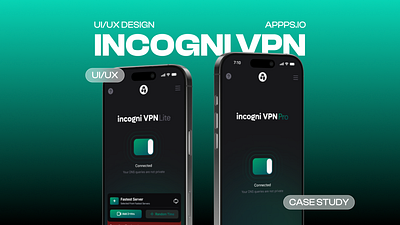 Incogni VPN | VPN Application Case Study animation branding case design graphic design illustration logo typography ui ux vector vpn