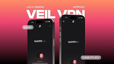 Veil VPN | VPN Application Case Study animation branding case design graphic design illustration logo typography ui ux vector vpn