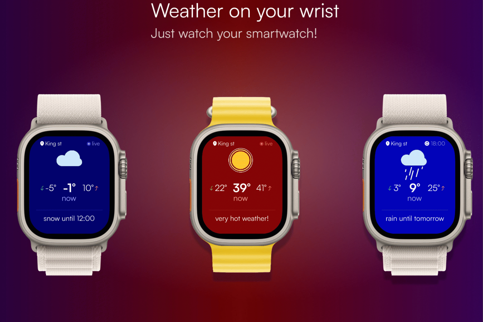 Simple weather app (apple watch) animation app apple apple watch rive ui usability user experience user interface ux watch weather