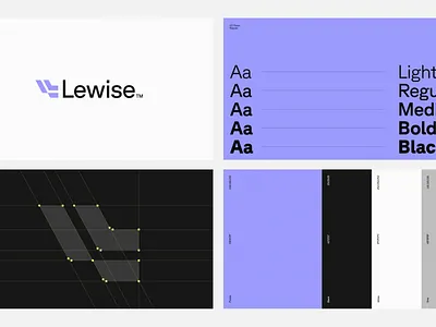 Lewise - Logo Animation/ Typography / Logomark Grid / Colors ai̇ b2b branding code flow logo l letter l logo logo mark tech