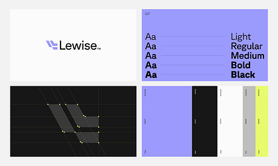 Lewise - Logo Animation/ Typography / Logomark Grid / Colors ai̇ b2b branding code flow logo l letter l logo logo mark tech