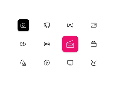 New media set figma icondesign icondesigner icons media oneline onestroke simple ui uidesign unoine