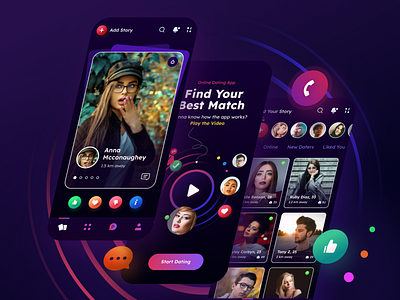 Find Match app choose date dating design findmatch mobileapp onlinedatingapp partner ui ux