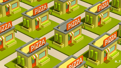 PIZZA 3D 3d keyshot render