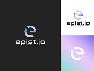 Software development logo (letter E) branding colorful logo e technology logo gradient logo initial e letter logo logo logo design minimal logo modern logo technology