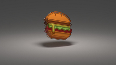 BURGER 3D 3d blender logo low poly