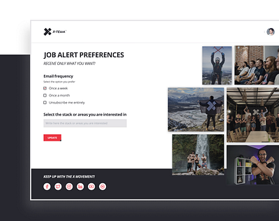 X-Team - Unsubscription Journey design ui uiux unsubscribe unsubscription user experience user interface ux website x team