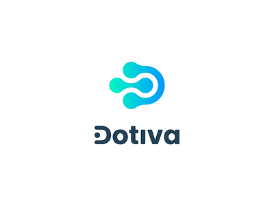 Dot Logo blue brand connect design dot logo minimalist vector