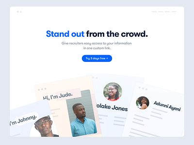 Landing Hero Exploration branding design jobs landing page web design