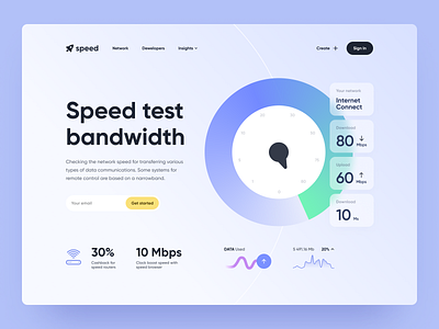 Speed test bandwidth ui uiux ux web webdesign website