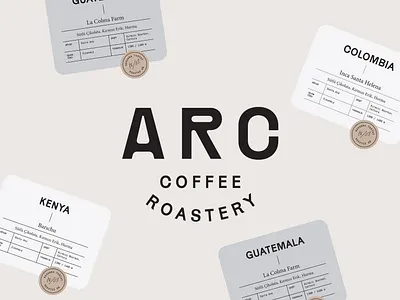 Arc Coffee Branding and Packaging - Cafe 3d branding cafe coffee drink label logo logo design packaging packaging design roastery