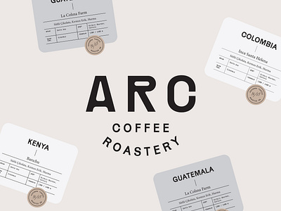 Arc Coffee Branding and Packaging - Cafe 3d branding cafe coffee drink label logo logo design packaging packaging design roastery