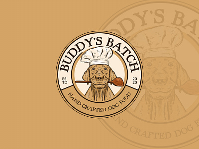 Buddy's Batch adobeillustator branding design dog dog food healthy illustration logo vector vintage