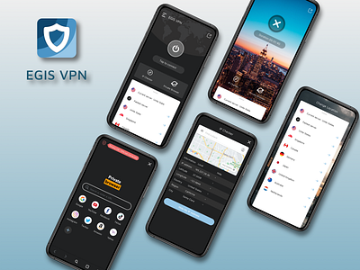 EGIS VPN app branding connect design logo net ue ui ux vpn