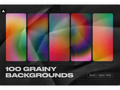 Grainy Backgrounds - 100 Retro Gradients Pack abstract artistic aura background blur blurry colorful cover design digital distorted download funky gradient grain graphic graphics holographi iridescent multicolor