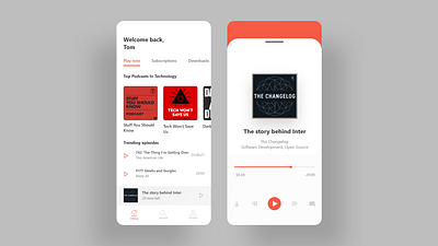 Podcasts phone app design concept app apps podcasts spotify ui ux web website websites