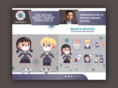 Covid awareness bifold brochures marketing brochure