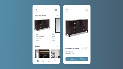 Furniture e-commerce phone app design concept app apps e commerce furniture ikea ui ux web website