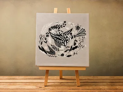 Gamayoun artwork branding canvas print canvas wall art design folk illustration logo vector