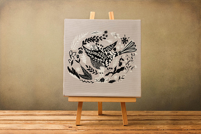 Gamayoun artwork branding canvas print canvas wall art design folk illustration logo vector