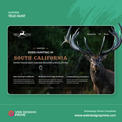 Deer Hunting Website branding deerhuntingwebsite graphicdesigne uidesign uxdesign webdesign webdesigner webdesignsprime webdeveloper webdevelopment websitedesign